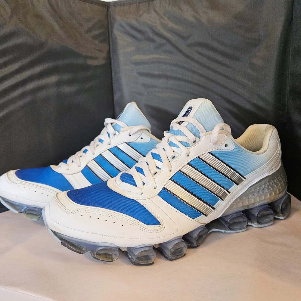 Adidas Microbounce Blue White Running Shoes Sneakers Men Size 12 ART 071201